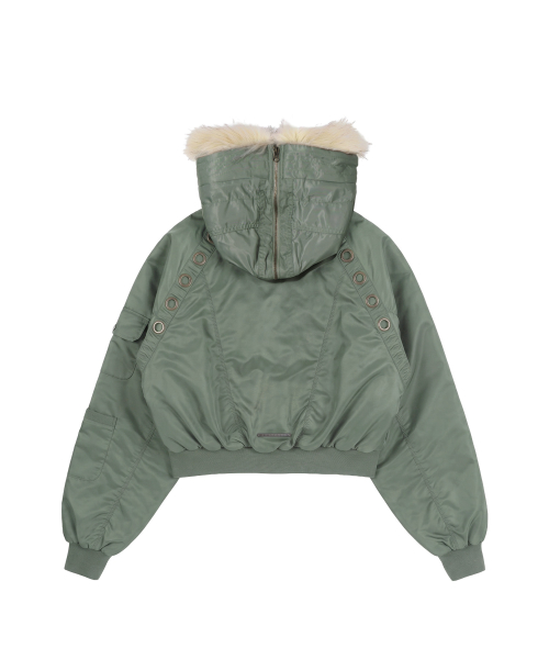 EYELET FUR MA-1 (ASH KHAKI) F26ZA003