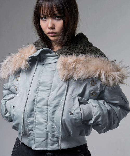 EYELET FUR MA-1 (SKY BLUE) F26ZA003
