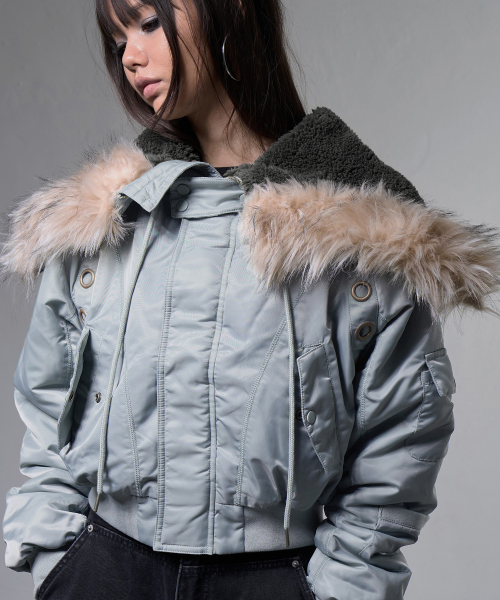 EYELET FUR MA-1 (SKY BLUE) F26ZA003