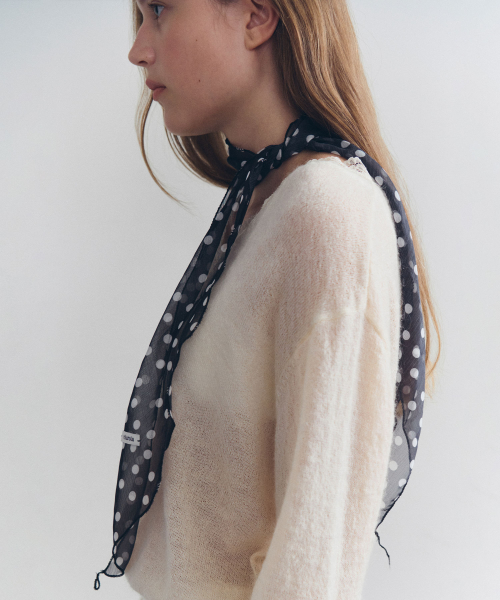 DOT SLIM SCARF BLACK