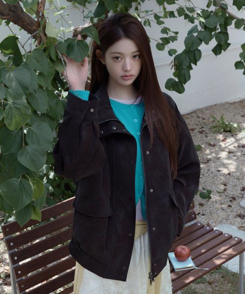 SUEDE LEATHER JACKET BROWN