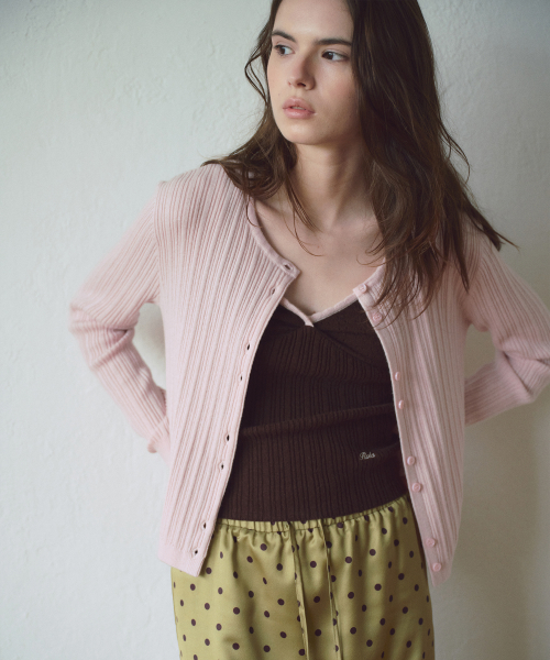 BUSTIER CARDIGAN SET L/PK+BR
