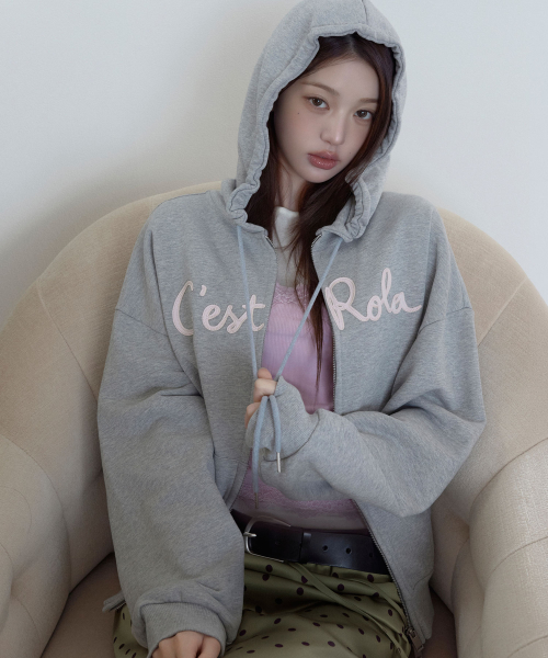CEST ROLA HOOD ZIP UP M/GRAY
