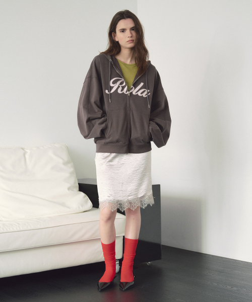 ROLA PATCH HOOD ZIP UP D/GRAY