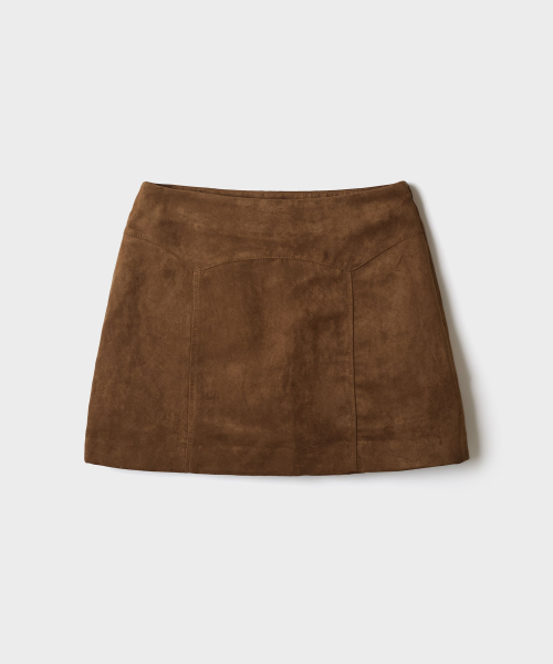 [Synthetic Leather] Suede Mini Skirts_SPWHG49W13