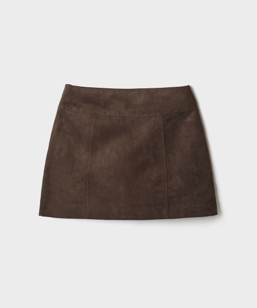 [Synthetic Leather] Suede Mini Skirts_SPWHG49W13