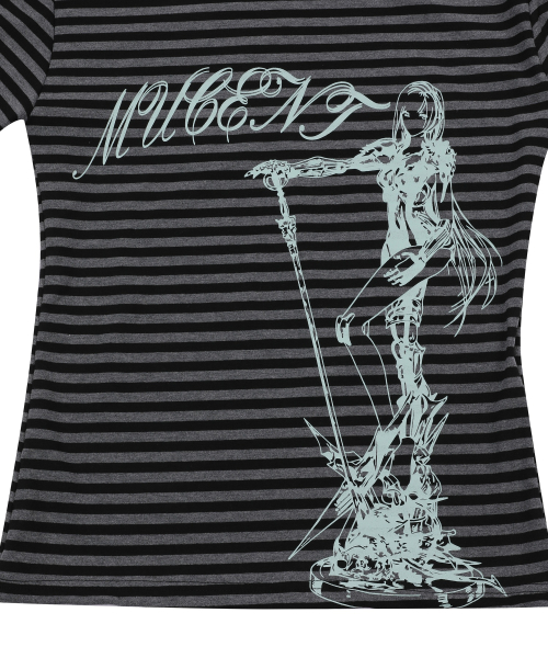 RESA PRINTING STRIPE LONG SLEEVE T