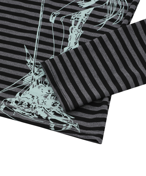 RESA PRINTING STRIPE LONG SLEEVE T