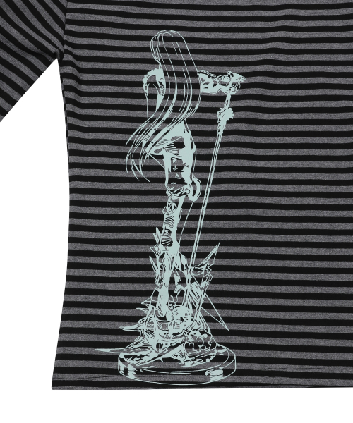 RESA PRINTING STRIPE LONG SLEEVE T