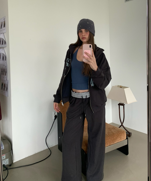ESSENTIAL FOLD PANTS (CHARCOAL)