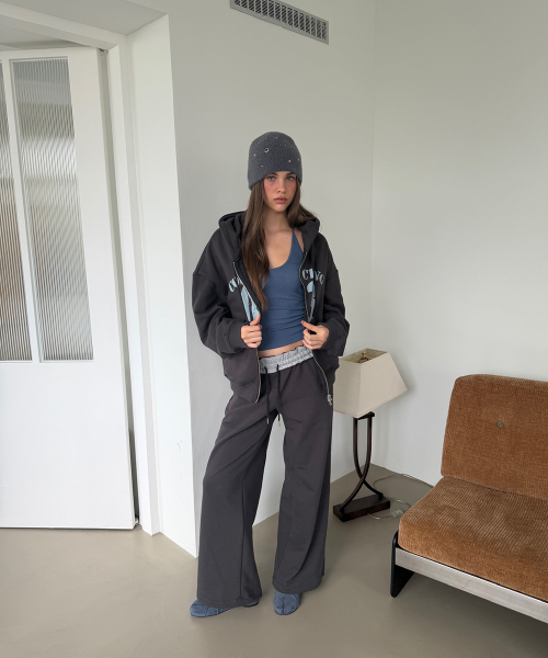 ESSENTIAL FOLD PANTS (CHARCOAL)
