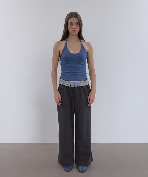 ESSENTIAL FOLD PANTS (CHARCOAL)