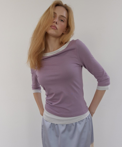 SIDE TUCK T (PURPLE)