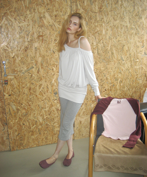 TWIST ONE SHOULDER DRESS (VINTAGE IVORY)