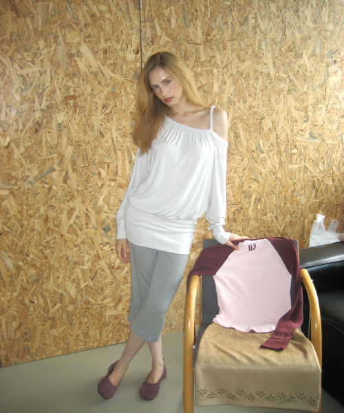 TWIST ONE SHOULDER DRESS (VINTAGE IVORY)