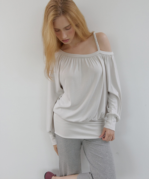 TWIST ONE SHOULDER DRESS (VINTAGE IVORY)
