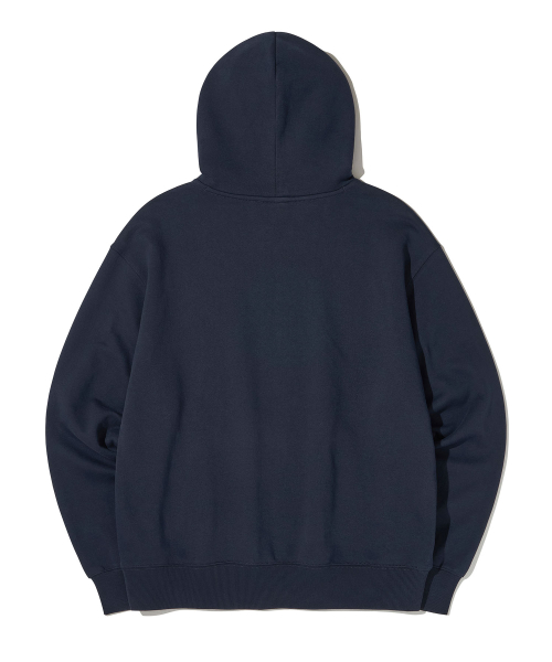 Circuit Knit Effect Hoodie_Navy