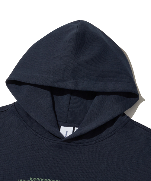 Circuit Knit Effect Hoodie_Navy