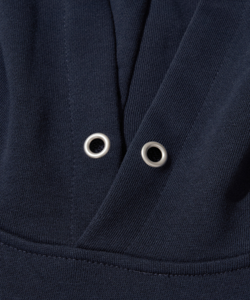Circuit Knit Effect Hoodie_Navy