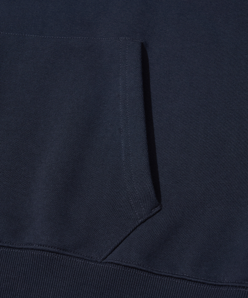 Circuit Knit Effect Hoodie_Navy