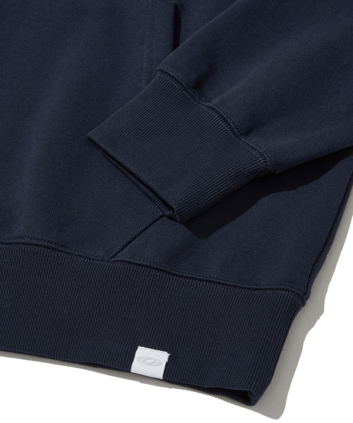 Circuit Knit Effect Hoodie_Navy
