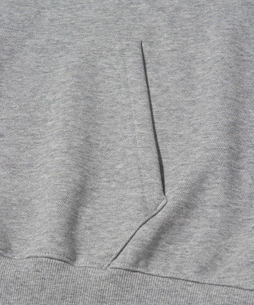 Circuit Knit Effect Hoodie_Melange Gray