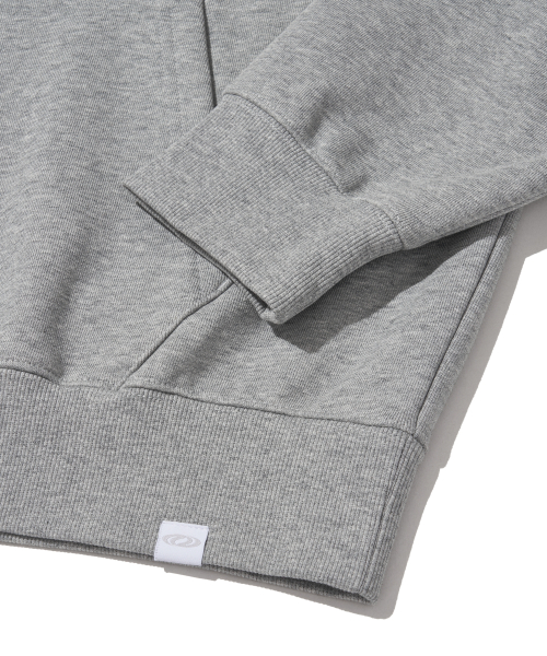 Circuit Knit Effect Hoodie_Melange Gray