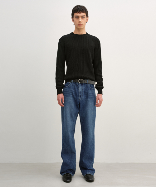 Semi Flare Jeans MID BLUE
