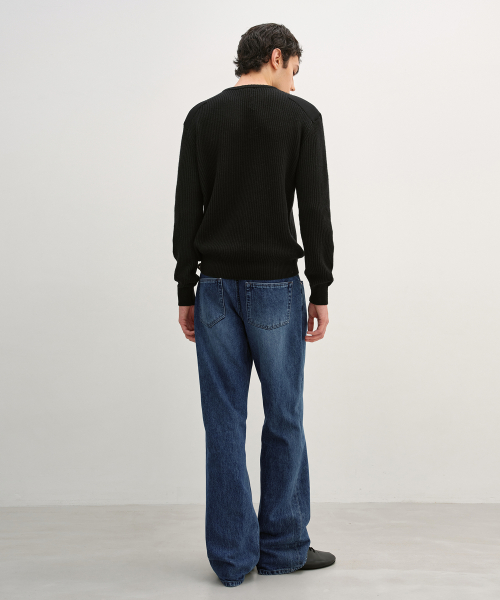 Semi Flare Jeans MID BLUE