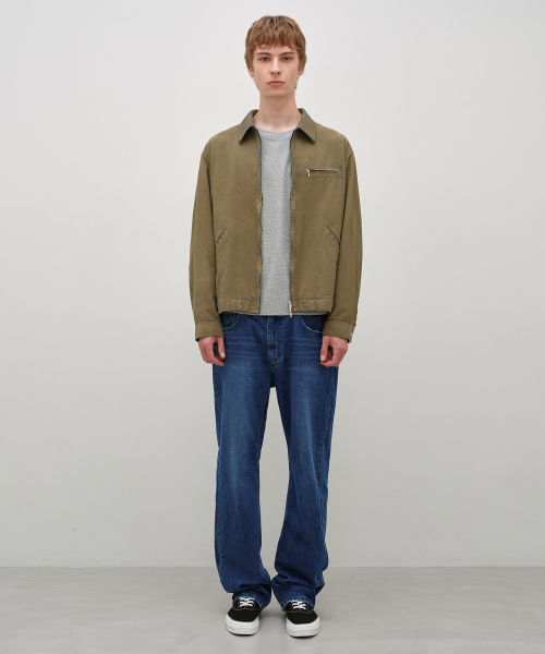 Straight Fit Denim Pants BLUE