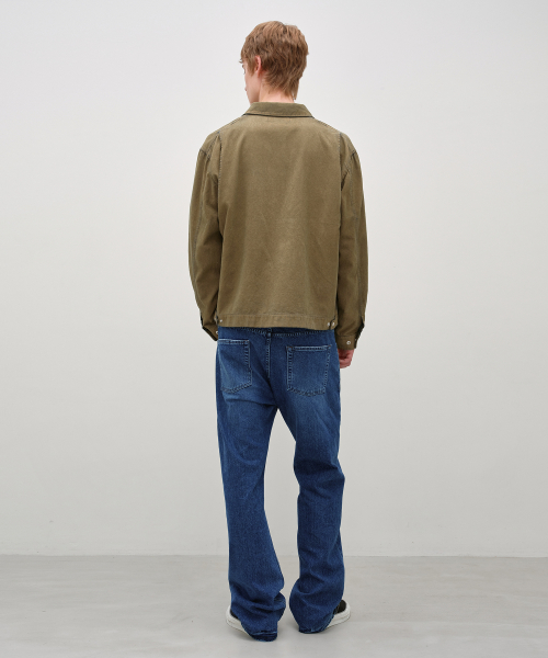 Straight Fit Denim Pants BLUE