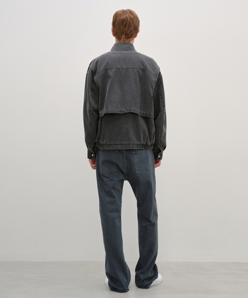 Oil Washed Semi-Wide Pants RUSTY GREY