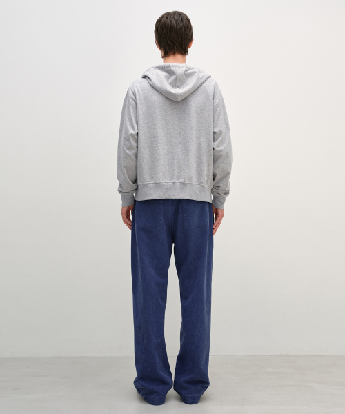 Lightweight Hooded Zip-Up MELANGE GREY