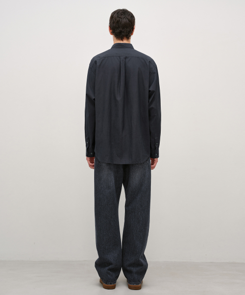 Garment Dyed Cotton Tencel Shirt CHARCOAL