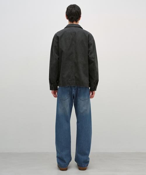 Vintage Washed Deck Jacket v2 DARK GREY