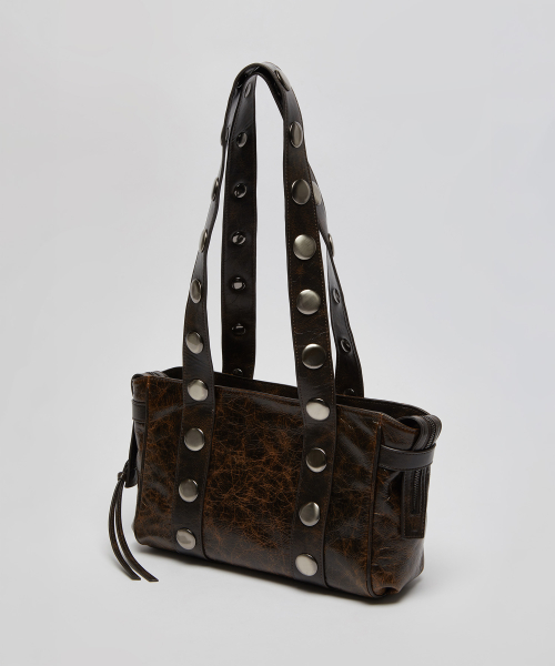 Stud shoulder bag(Oak Brown)_OVBSX26254PLB