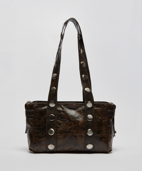 Stud shoulder bag(Oak Brown)_OVBSX26254PLB