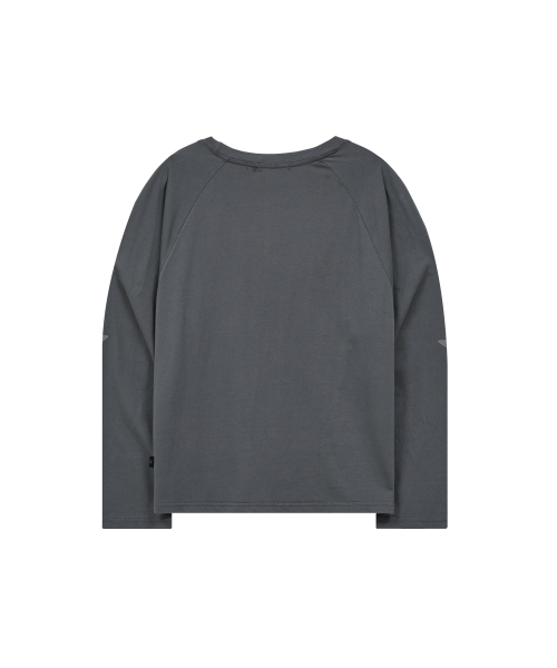 Maltese Adventure Raglan Long Sleeve T-shirt CHARCOAL