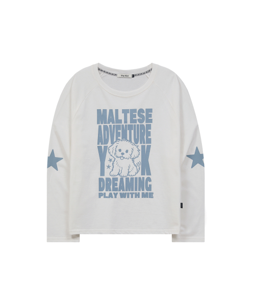 Maltese Adventure Raglan Long Sleeve T-shirt IVORY