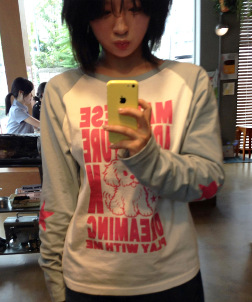 Maltese Adventure Raglan Long Sleeve T-shirt SKYBLUE