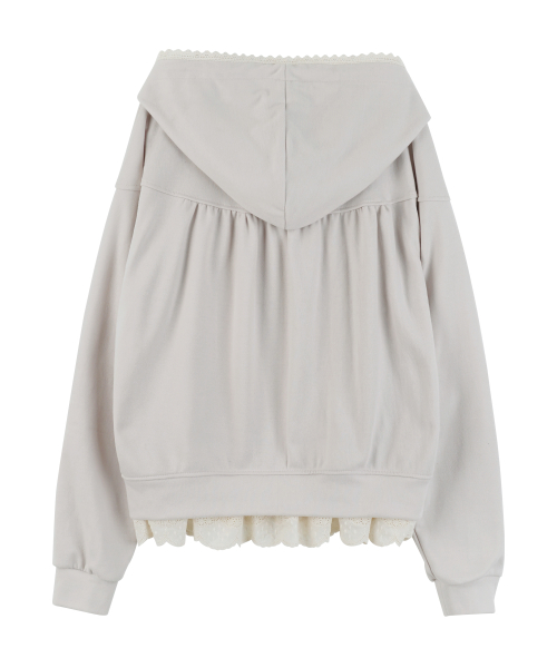 Lace cozy Hoodie Zip Up_Facial Creams
