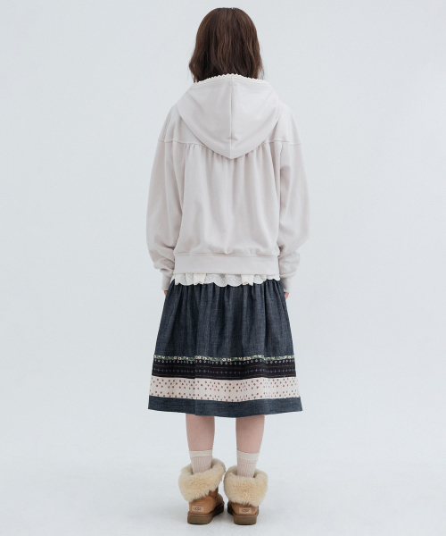 Lace cozy Hoodie Zip Up_Facial Creams