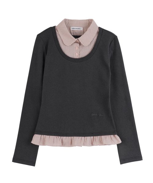 Layered Long-Sleeve Shirts_Charcoal