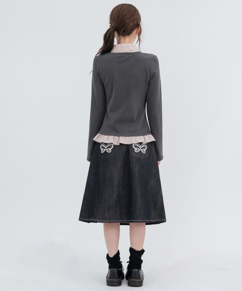Layered Long-Sleeve Shirts_Charcoal