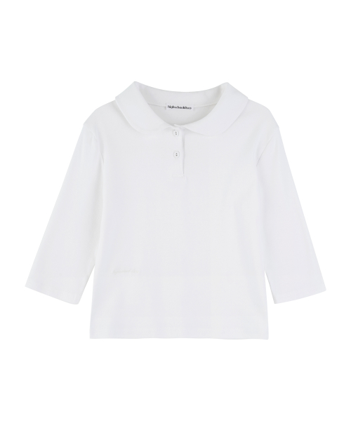 Round Collar 3/4 Sleeve, White
