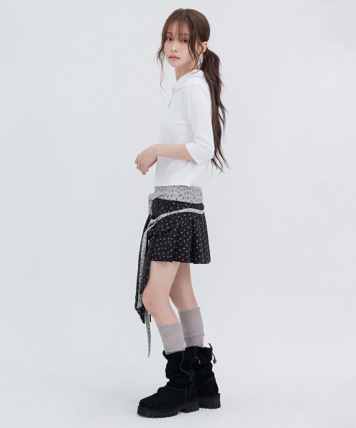 Round Collar 3/4 Sleeve, White