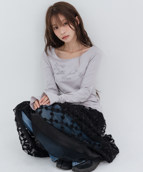 Muse Graphic Long Sleeve_Indie Pink