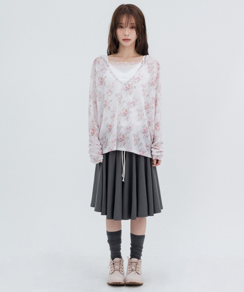 Flower Hooded Long Sleeve_Pink