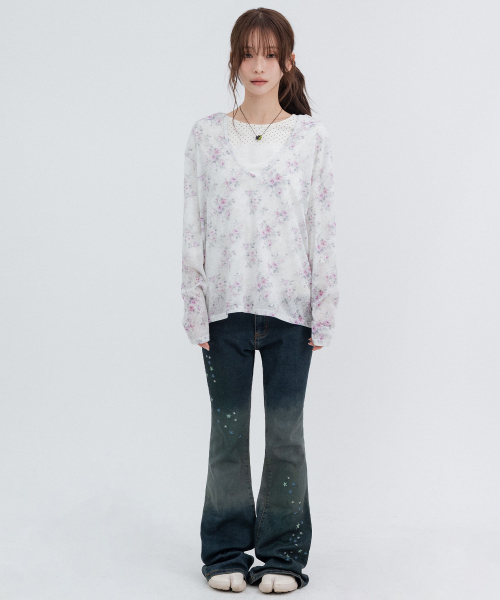 Flower Hood Long Sleeve_Mint