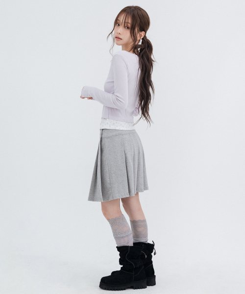 Layered Flower Long Sleeve_Lavender